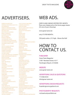 2016 Great Taste Magazine Web Ads