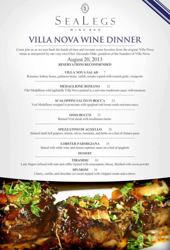 Villa Nova Dinner