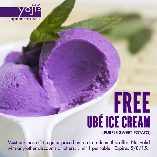 Free Ube Ice Cream At Yojie Japanese Fondue Great Taste Events