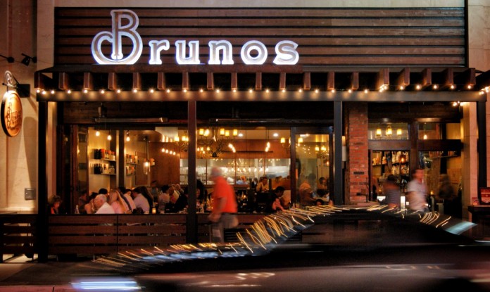 Brunos Italian Kitchen Exterior at Night