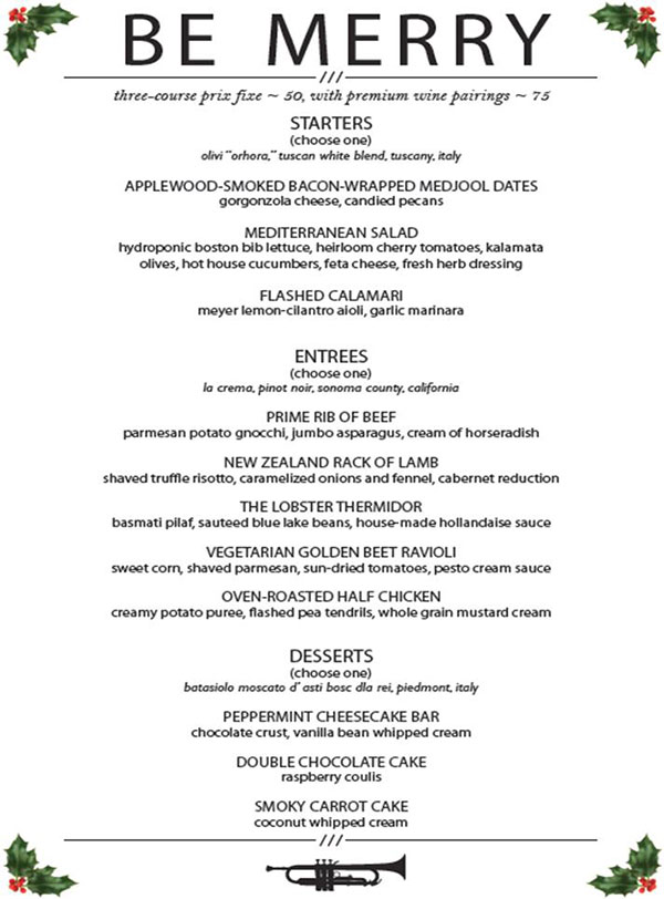 Silver Trumpet Menu Silver Trumpet Menu