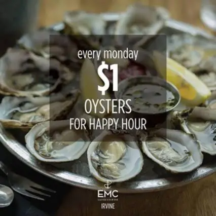 $1 Oysters @ EMC Seafood and Raw Bar - Irvine | Irvine | California | United States