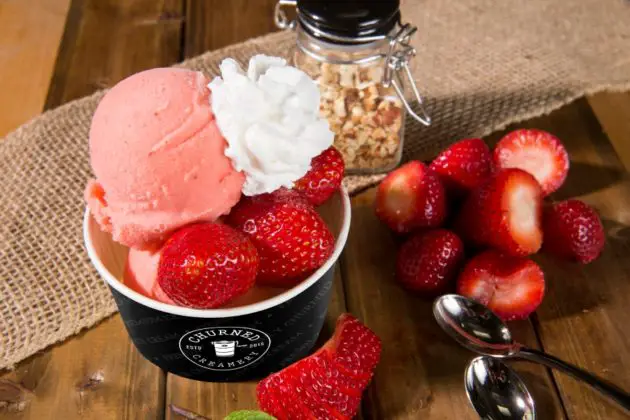 Churned Creamery Strawberry Ice Cream
