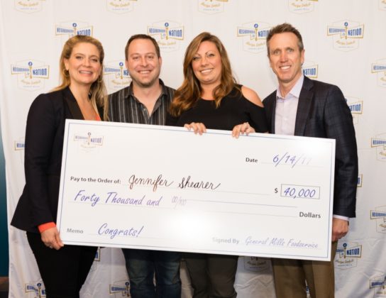 General Mills Neighborhood To Nation Competition Winner Jennifer Shearer Check