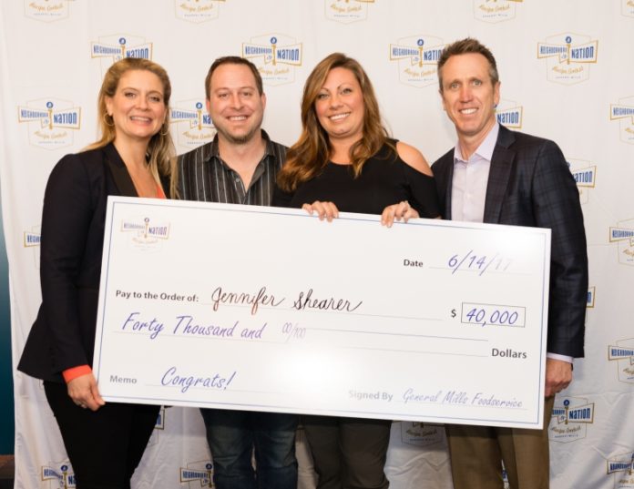 General Mills Neighborhood To Nation Competition Winner Jennifer Shearer Check