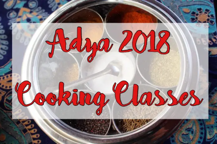 Adya 2018 Cooking Classes