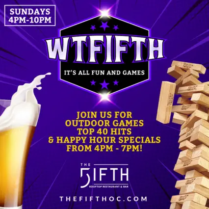 Sunday Funday Games and Happy Hour Specials @ Fifth (The) - Anaheim