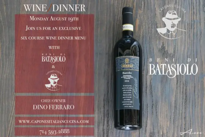 Capone's Cucina Batasiolo Wine Dinner