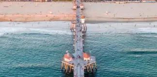 Huntington Beach Pier Aerial View