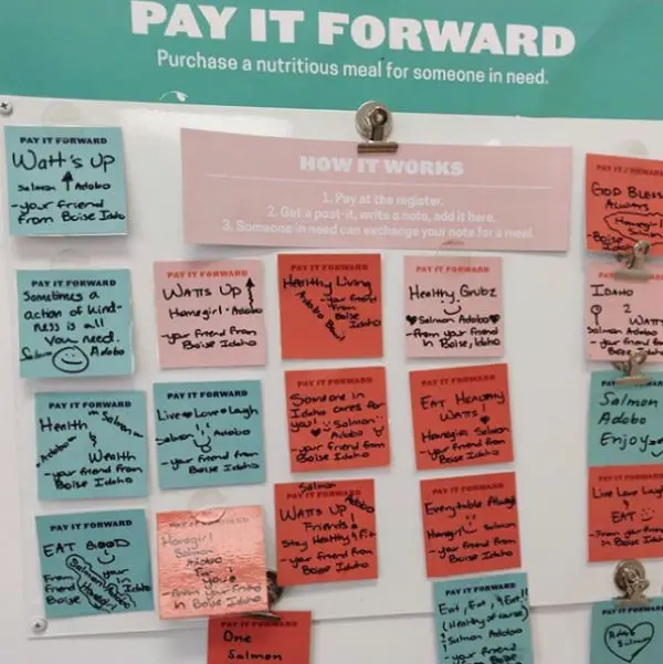 Everytable Pay It Forward Notes