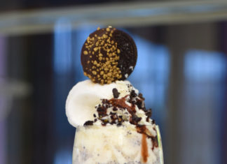 Pizza Burger Cookies & Cream Milkshake