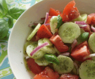 Marinated Cucumber And Cherry Tomato Salad