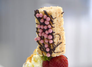 Pizza & Burger Strawberry Milkshake